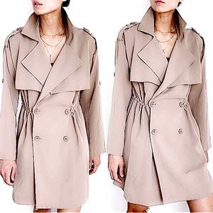 (NWOT) JOOMPY TRENCH JACKET - KHAKI TAN 🧥